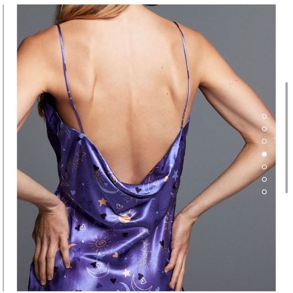 Zara Sun and Moon Satin Mini Dress - Picture 2 of 8